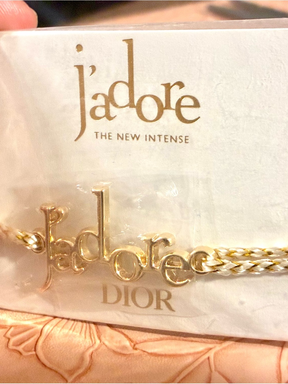 Rare!Stunning Dior Gold and Cream 'J'adore' Braided Cord Bracelet - Picture 8 of 10